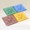 Art glass coasters set